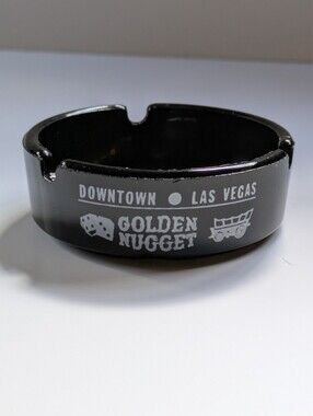 Golden Nugget Las Vegas Black Promotional Ashtray